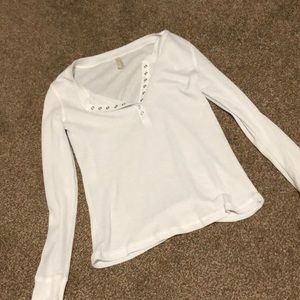 White long sleeve with buttons